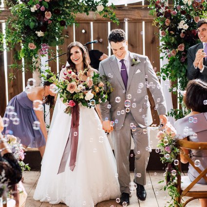 Outside In Studio featured in Brittany and Mitch’s Enchanting Wedding at Cambium Farms