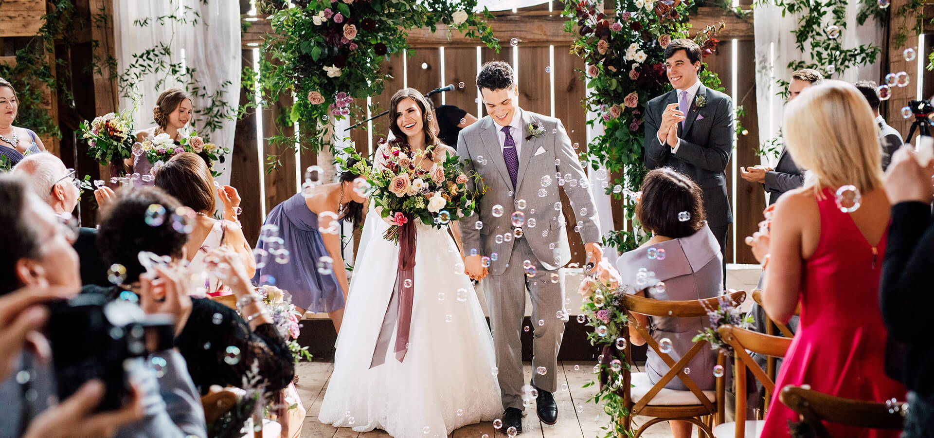 Hero image for Brittany and Mitch’s Enchanting Wedding at Cambium Farms