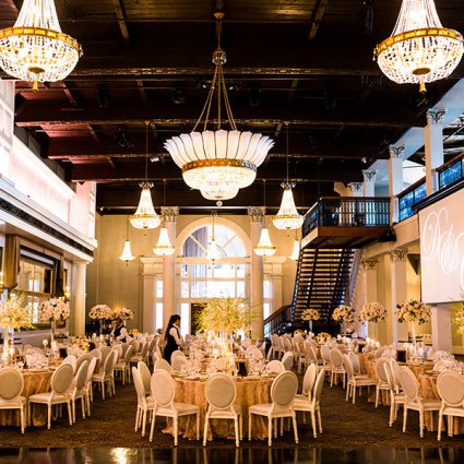 Liberty Grand Entertainment Complex featured in Dalia and Cameron’s Elegant Liberty Grand Wedding