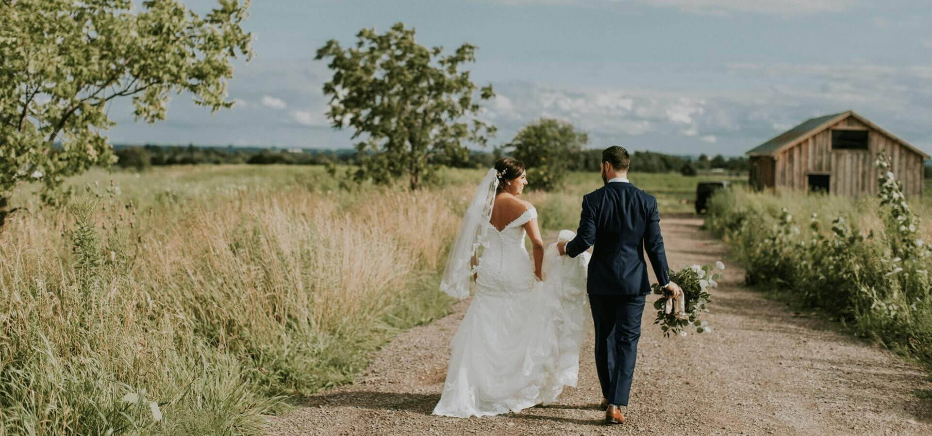 Hero image for Courtney and Nick’s Elegant Barn Wedding at Earth to Table Farm