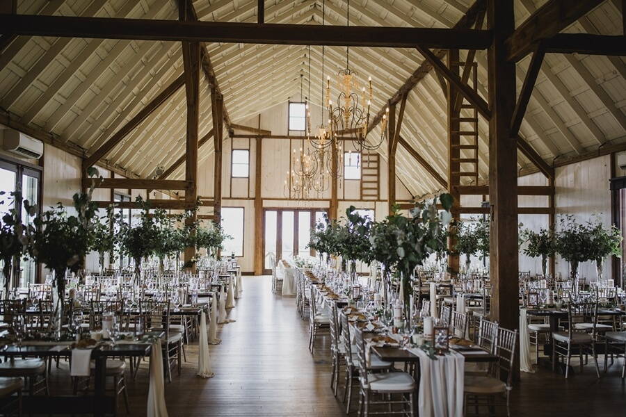elegant barn wedding