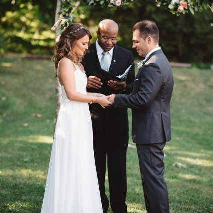 Garry Francis Officiating Service featured in Julia and Josh’s Relaxed Wedding at Alton Mill Arts Centre