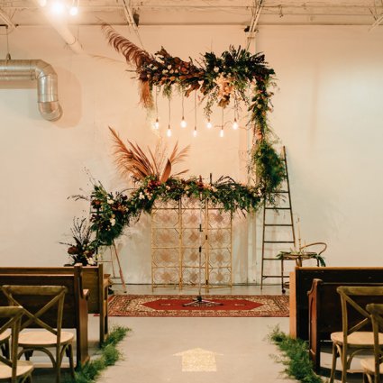 99 Sudbury Event Space featured in Sarah and Mike’s Boho Chic Wedding at 99 Sudbury