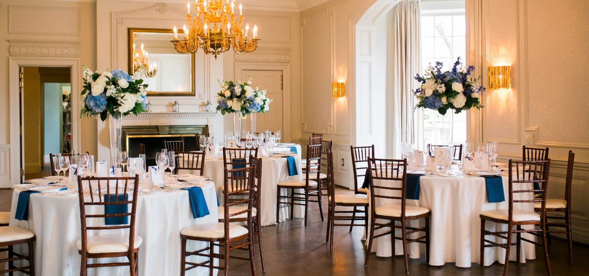 Hero image for Claudia and Elliot’s Elegant Royal Blue Wedding at the Graydon Hall Manor