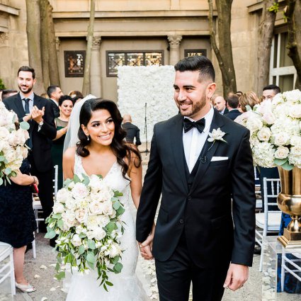 Goody Cambay featured in Dalia and Cameron’s Elegant Liberty Grand Wedding