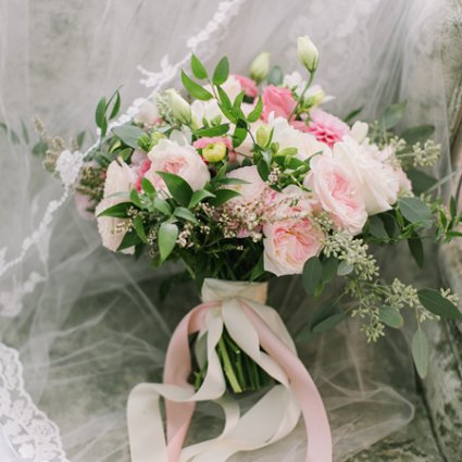 Coquette Studio Floral Design featured in Lena and Matt’s Super Sweet Wedding at Graydon Hall