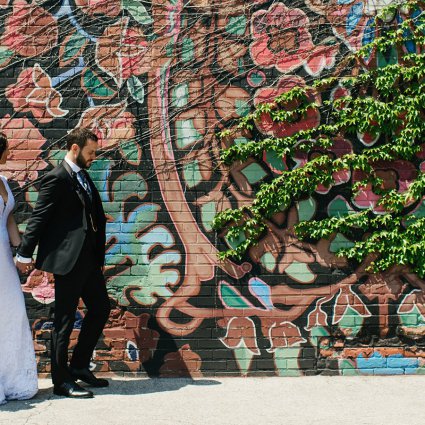 Adagio Valet featured in Jayme and Kyle’s Modern City Wedding at 99 Sudbury