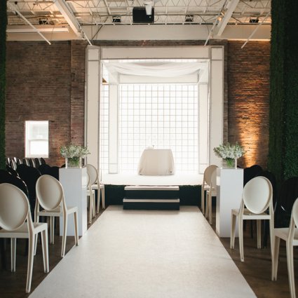 Melissa Baum Events featured in Jayme and Kyle’s Modern City Wedding at 99 Sudbury
