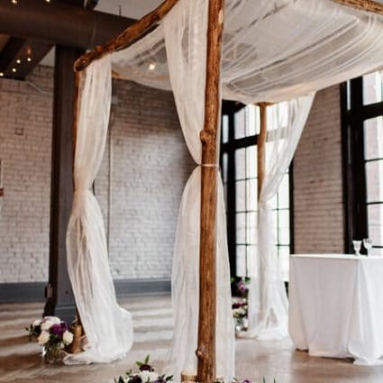 chuppah.ca featured in Nicole and Nate’s Ultra Sweet Wedding at the Storys Building