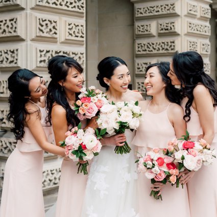 DeLight Floral + Design featured in Monica and Garros’ Glam Modern Day Wedding at the Shangri-La