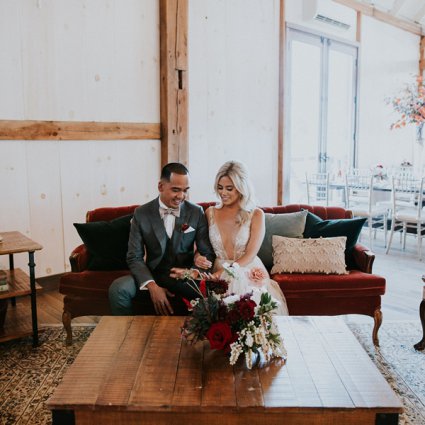 Tufts and Toile featured in Jemma and Red’s Romantic Earth To Table Farm Wedding
