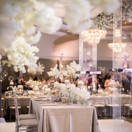 Around the Table featured in Samara & Eli’s Classically Elegant Wedding at Bellvue Manor