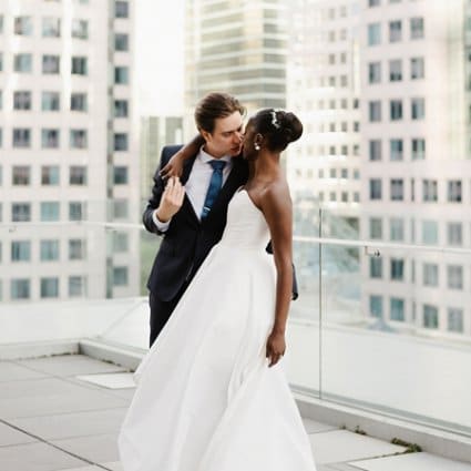 Malaparte - Oliver & Bonacini featured in Michelle and Jesse’s Tropical Themed Rooftop Wedding at Malap…