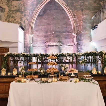 Bloomers featured in Frances and John Paul’s Contemporary Rustic Berkeley Church W…