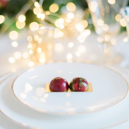 Succulent Chocolates featured in A Marriage in a Pear Tree: A Beautiful Holiday Style Shoot