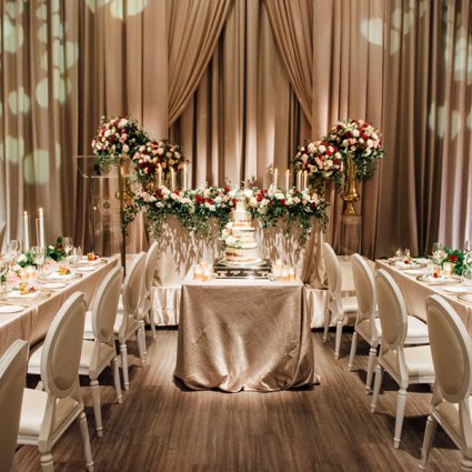 Simply Sienna featured in Susan and Robert’s Elegant Winter Wedding at Chateau Le Parc