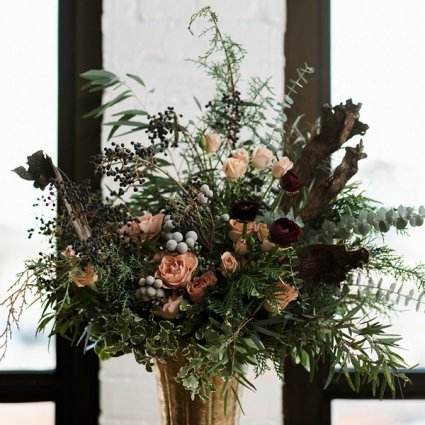 Stôk Floral & Design Inc. featured in Jovana & Gray’s Romantic Big Day at the Burroughes Building