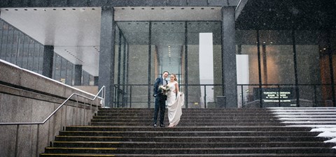 Christine and Peter's Intimate Winter Wedding at Canoe