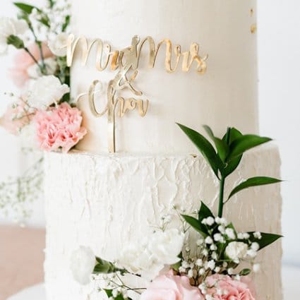 Perfectly Sweet featured in Emily and Hyo’s Elegant Malaparte Wedding