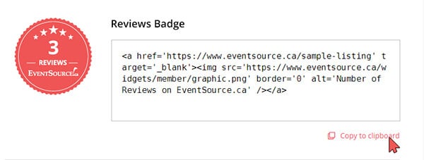 how to add the review badge to your website, 2