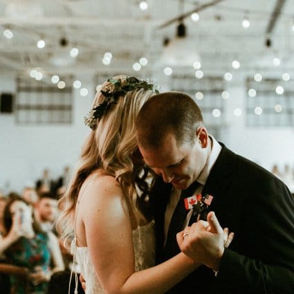 Impact DJ featured in Ashley and Ben’s Rustically Elegant Airship37 Wedding
