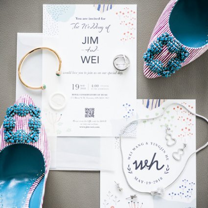 Wei Design featured in Wei + Jim’s Chic Wedding at the Royal Conservatory of Music
