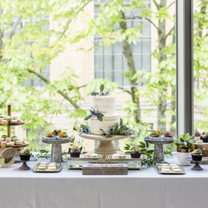 Flour and Flower Cake Design featured in Wei + Jim’s Chic Wedding at the Royal Conservatory of Music