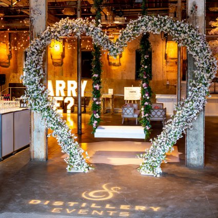 Jackie O Florists featured in Distillery Events’ 2019 Annual Wedding Open House