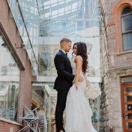 Amy Yang Designs featured in Jenny and Alex’s Elegant Nuptials at the Royal Conservatory o…