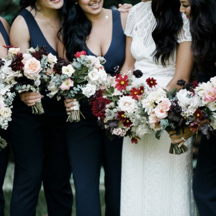 Blush and Bloom featured in Melissa and Michael’s Mid-Summer Wedding at Palais Royale