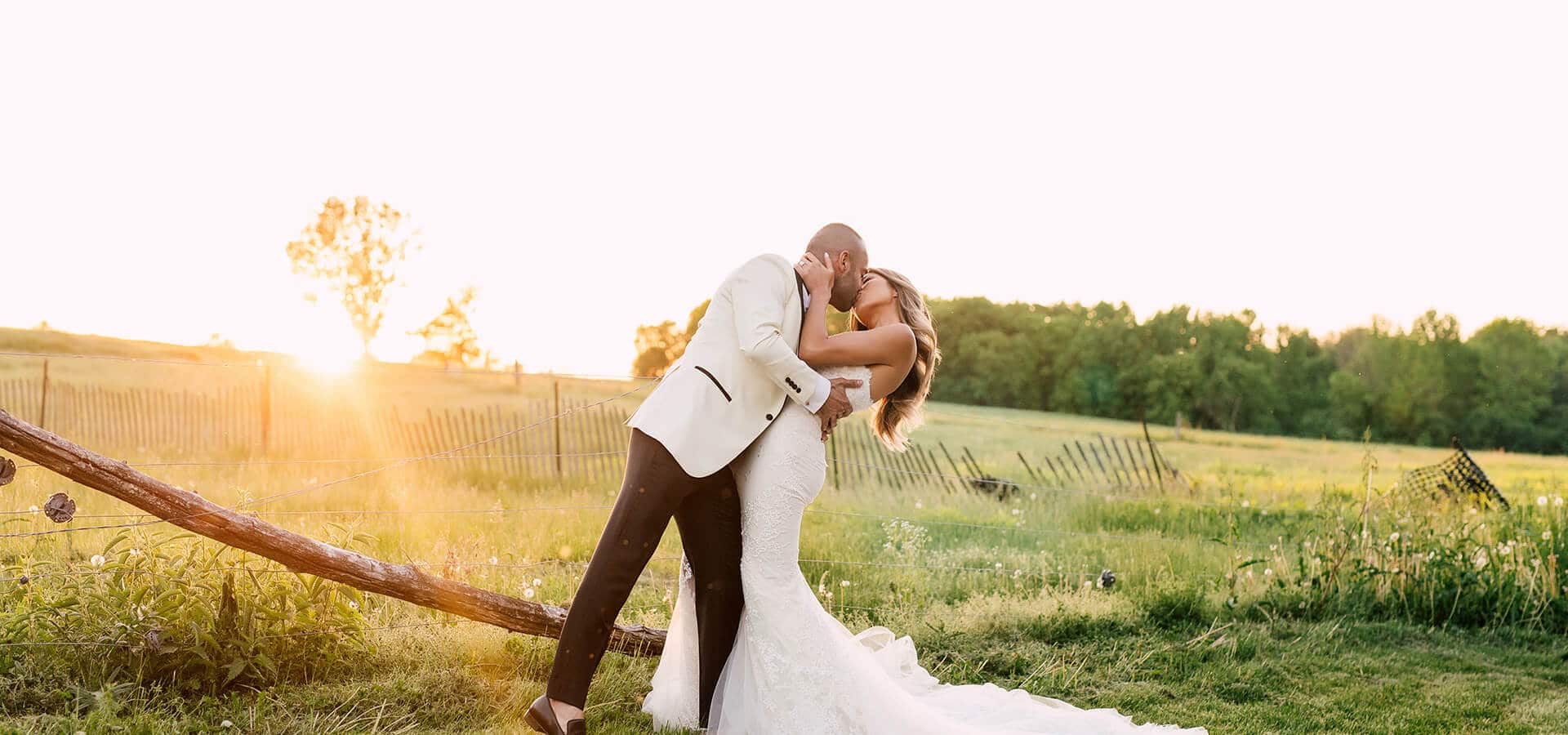 Hero image for Linda and Amir’s Stunning Lilac Farm Wedding