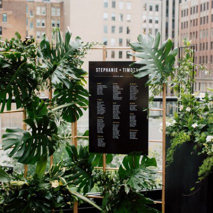 A Petal or Two featured in Stephanie & Timothy’s Modern Geometric Wedding at The Chase