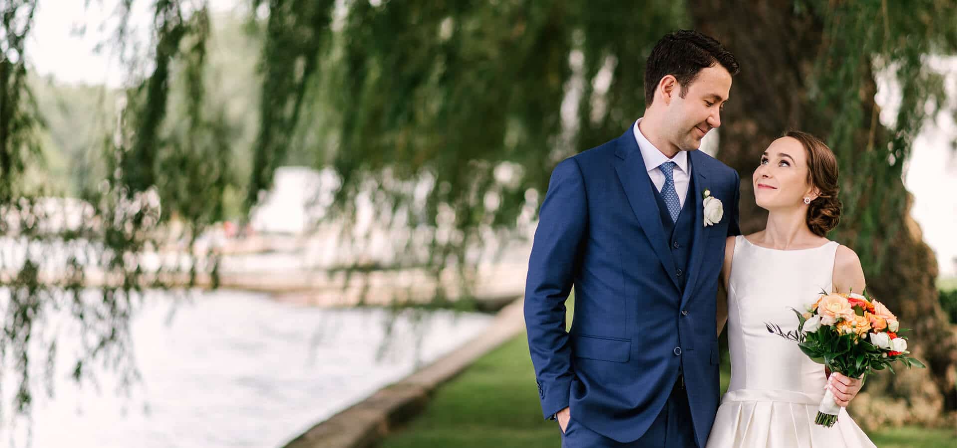 Hero image for Megan and Santiago’s Lakeside Wedding at the Royal Canadian Yacht Club