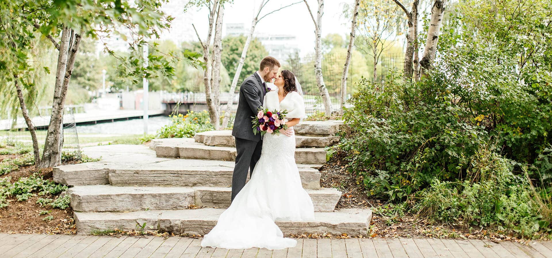 Hero image for Stella and Adam’s Astronomical Wedding at Steam Whistle