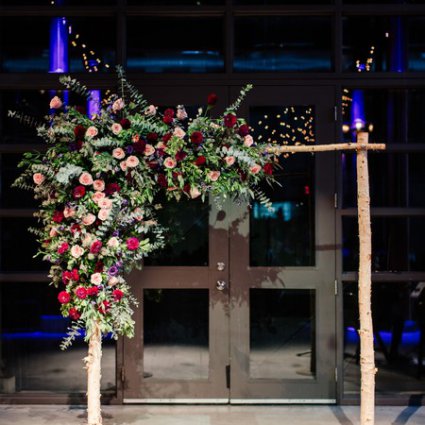 Pink Twig Floral Boutique featured in Stella and Adam’s Astronomical Wedding at Steam Whistle