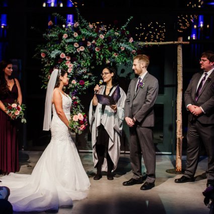 The Marrying Lady featured in Stella and Adam’s Astronomical Wedding at Steam Whistle