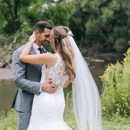 Sweet Bee Tea Party featured in Ella and Mike’s Elegant Wedding at Harding Waterfront Estate