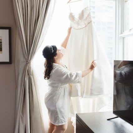 Jolie Bridal featured in Sophia and George’s Elegant Wedding at One King West