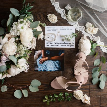 Quill & Oak featured in Megan and Aaron’s Boho Chic Wedding at The Doctor’s House