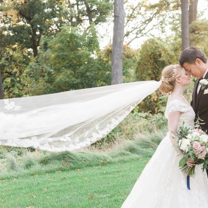 Lemon Pie Studios featured in Caitlin and Steven’s Fall Wedding at Credit Valley Golf Course