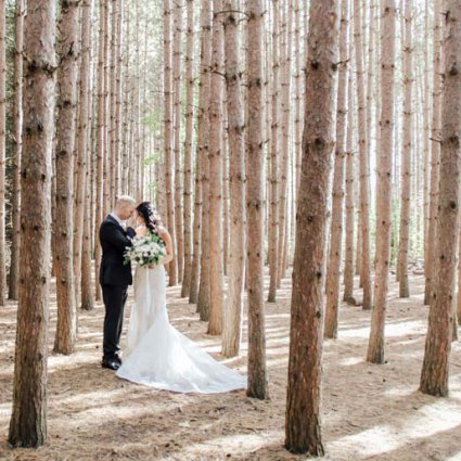 Truly Band featured in Kristi and Richard’s Classic Green and White Wedding at the A…