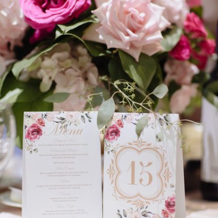 Stephita Invitations featured in Joanna and Giampiero’s Elegant Wedding at The Royalton