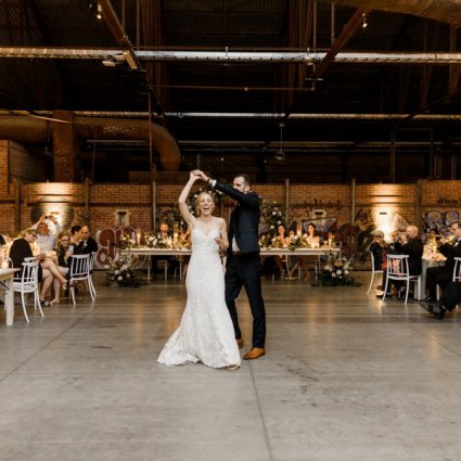 Impact DJ featured in Alexis and Aaron’s Romantic Evergreen Brick Works Wedding