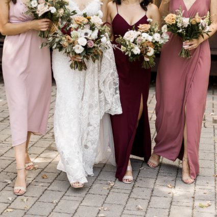 Rosehill Blooms featured in Alexis and Aaron’s Romantic Evergreen Brick Works Wedding