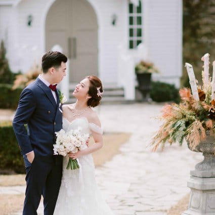 Peggy Lee Bridal featured in Tina and Mike’s Oh-So Romantic Wedding at the Doctor’s House