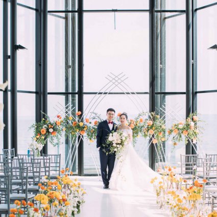 Spencer's at the Waterfront featured in Lisa and Jason’s Citrus Infused Wedding at Spencer’s at the W…