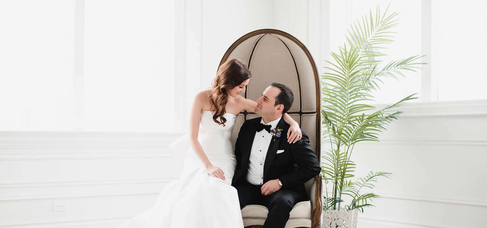 Hero image for Renée and Aaron’s Beautiful Wedding at the Grand Luxe Event Boutique