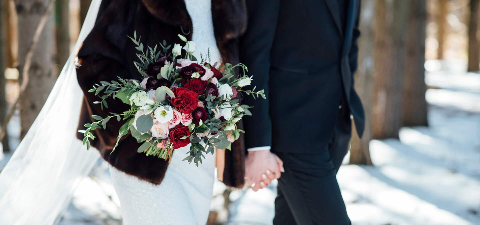 Hero image for Susan and Robert’s Elegant Winter Wedding at Chateau Le Parc