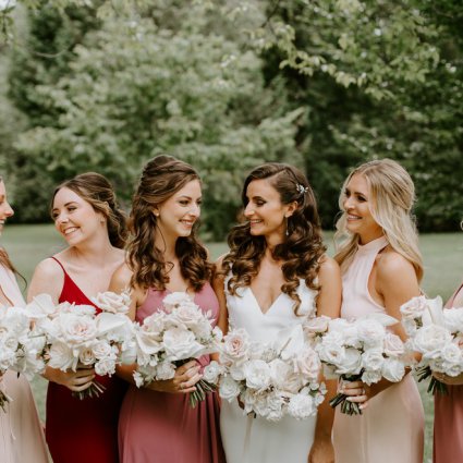 Blooms and Flora featured in Sarah and Ryan’s Romantic Elora Mill Wedding