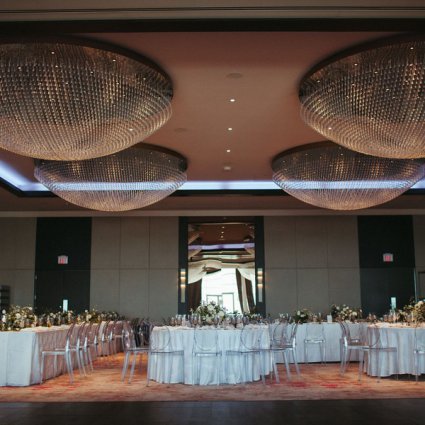 Peter and Pauls Event Catering featured in Anita and Corey’s Classic White Wedding at Toronto’s Hotel X